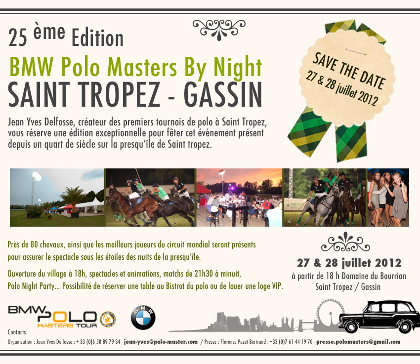 Save the Date Saint Tropez Polo Masters